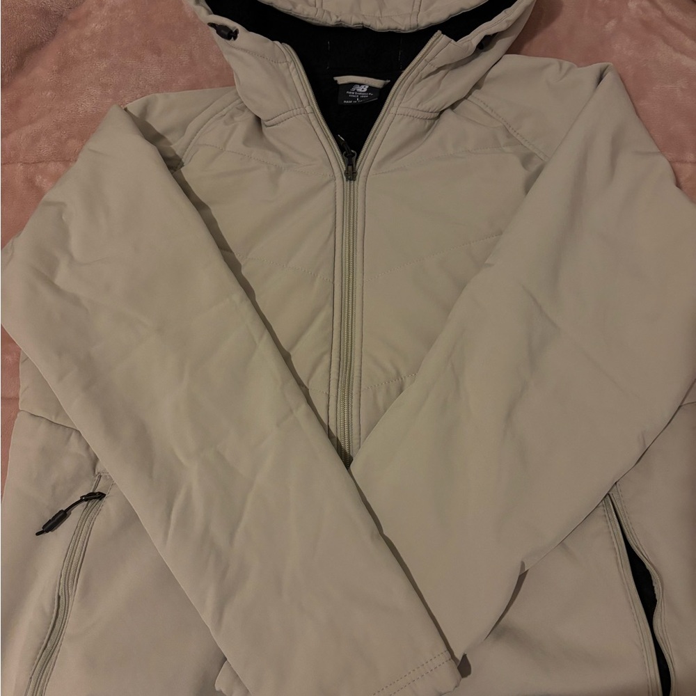 New Balance Cream and Black Hooded Jacket